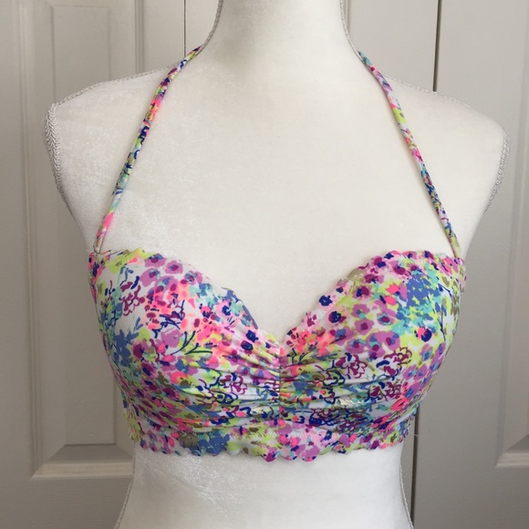 Victoria’s Secret Floral Bikini Top Size 34B - Picture 1 of 5